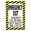 Pristine Products Keep Clear Emergency Exit Floor Sign. x 3. stKCEE2436